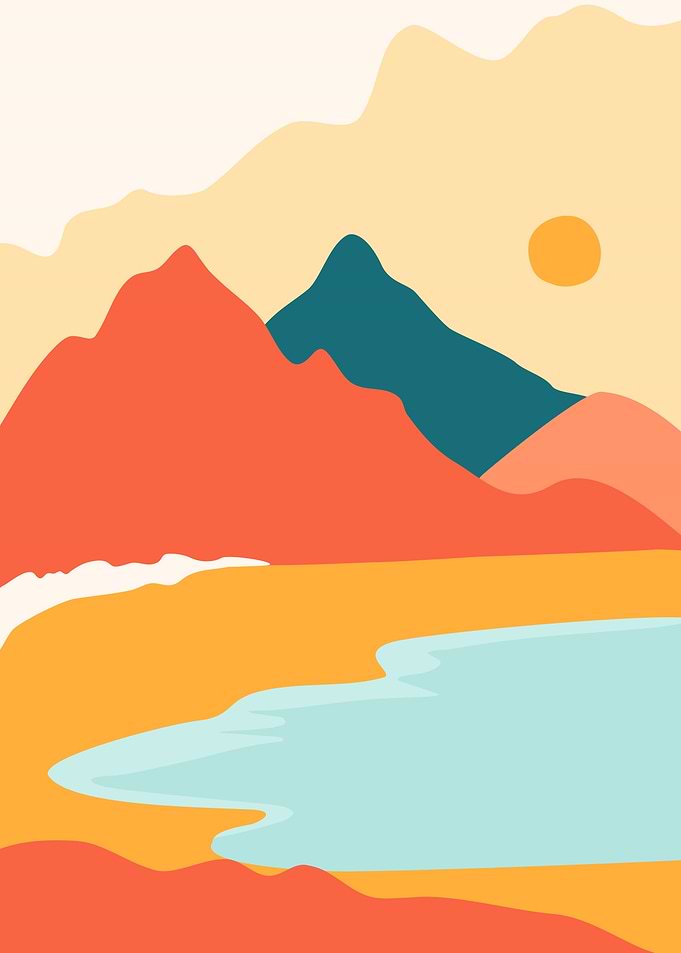 Colorful beach landscape