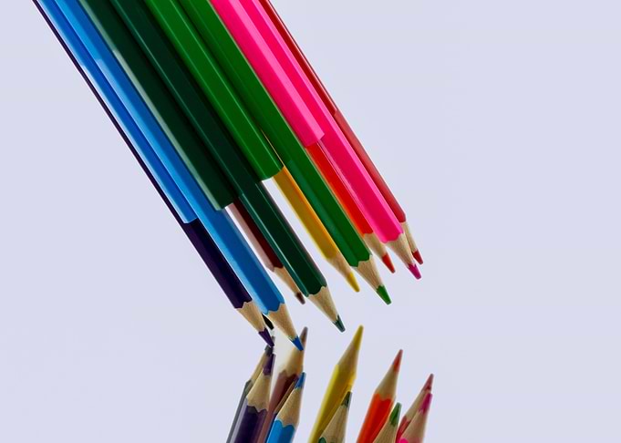 colored pencil mirror