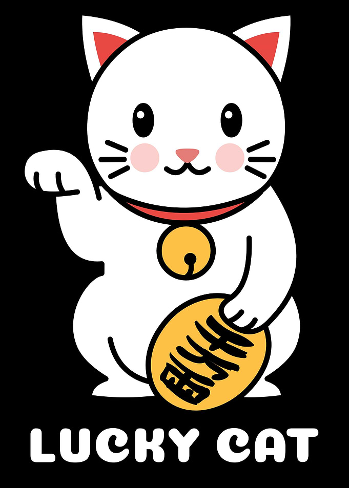 Funny japanese lucky Cat