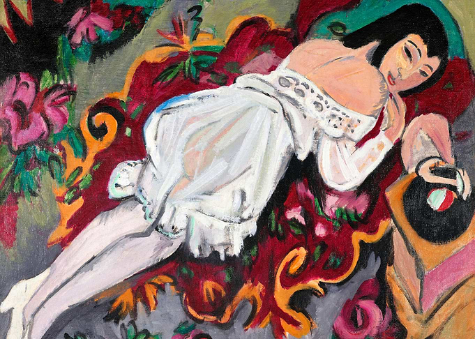 Girl in White Chemise 1914
