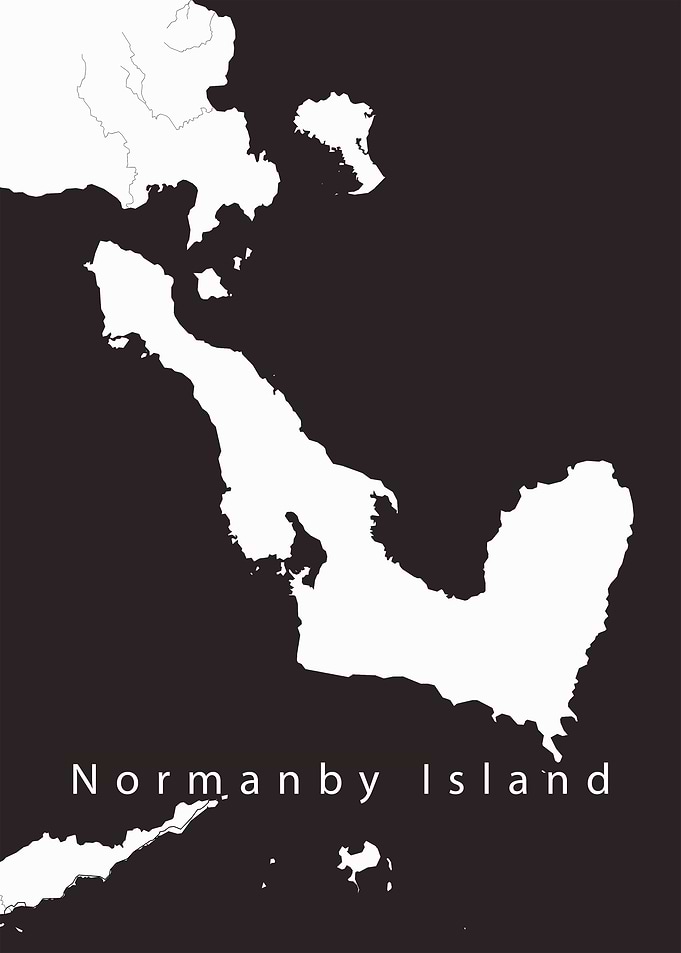 Normanby Island Map