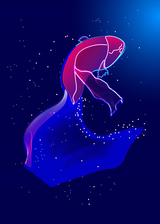 fantasy neon fish
