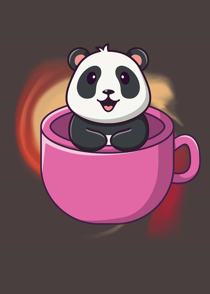 A Cup With Cute Panda