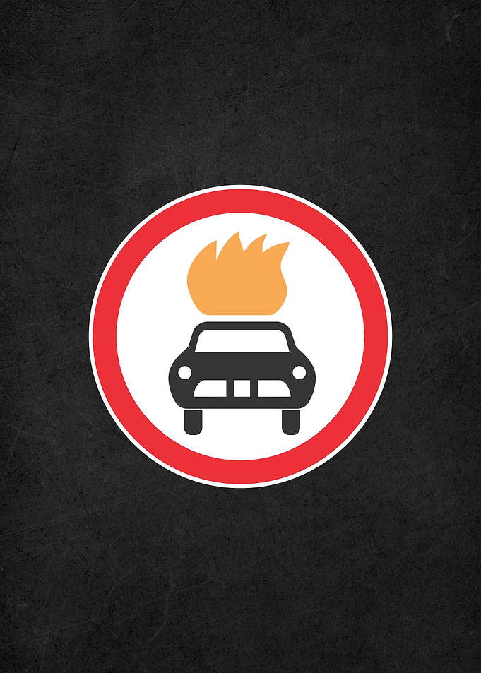 road sign warning