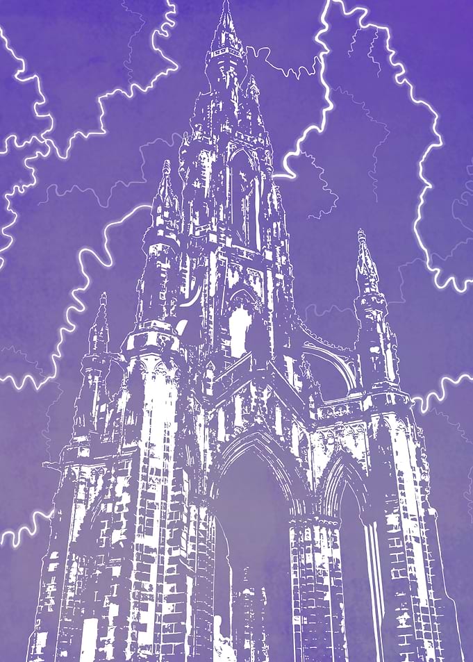 Scott Monument Purple