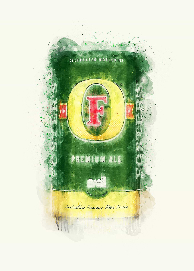 Vintage Beer Watercolor