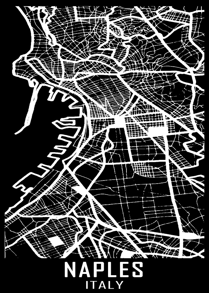 Naples Italy City Map