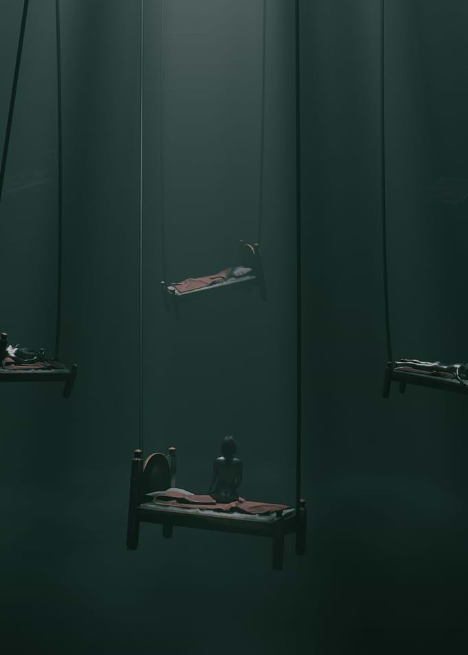 Hanging In 3D Render