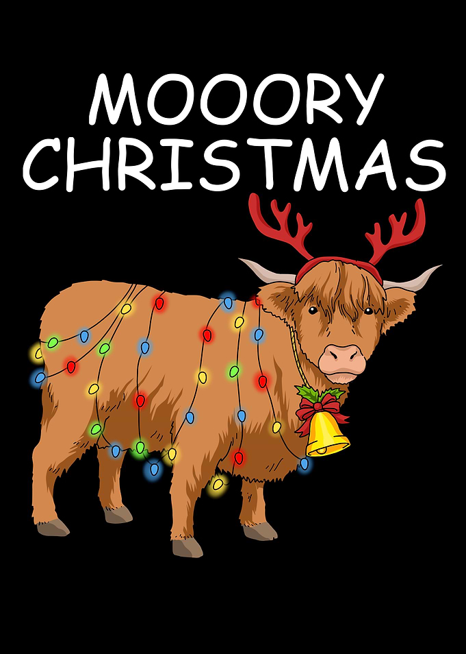Christmas Highland Cow