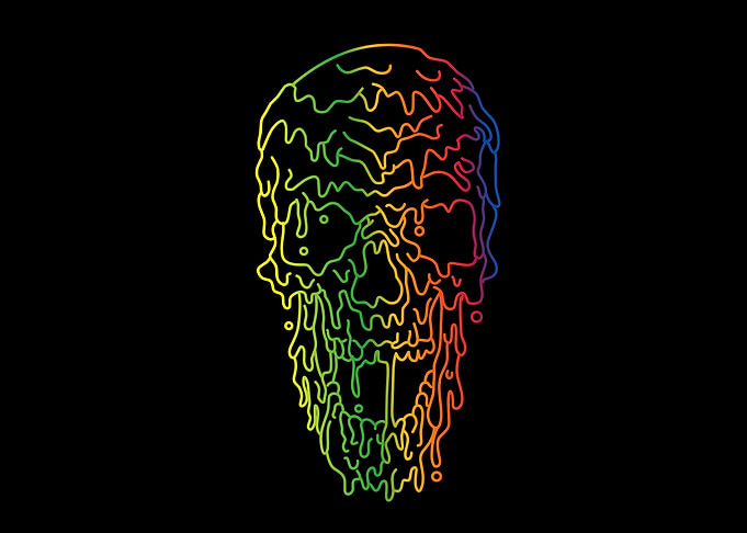 skull line art