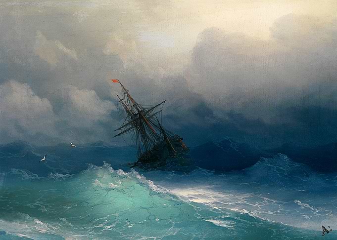 Ship on Stormy Seas