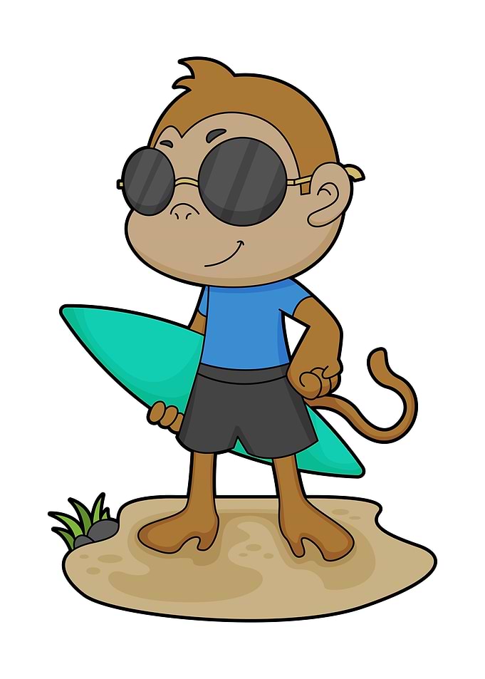 Monkey Surfer Surfboard