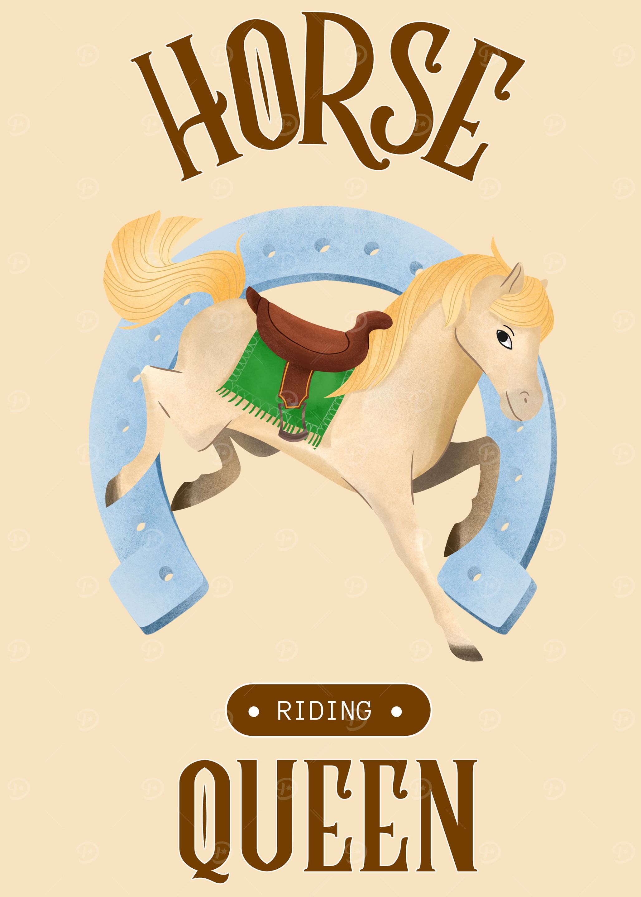 Horse the riding Queen