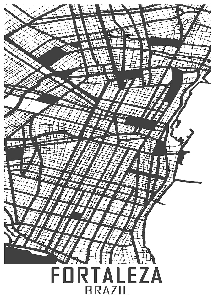 Fortaleza Brazil City Map