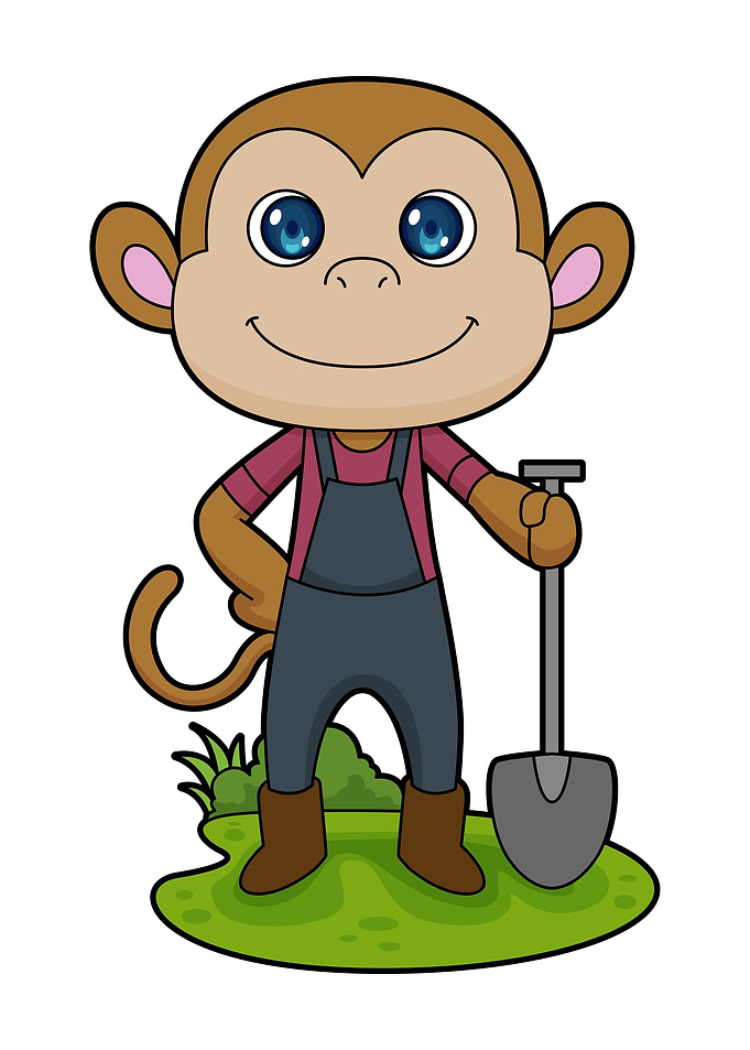 Monkey Farmer Shovel