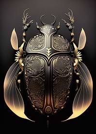 Beetle Golden Art Deco