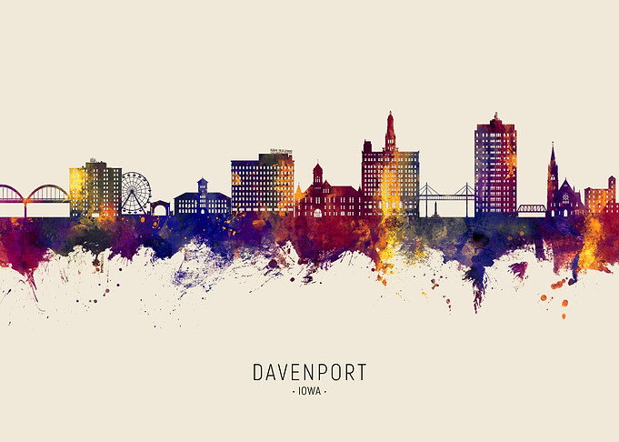 Davenport Skyline Iowa