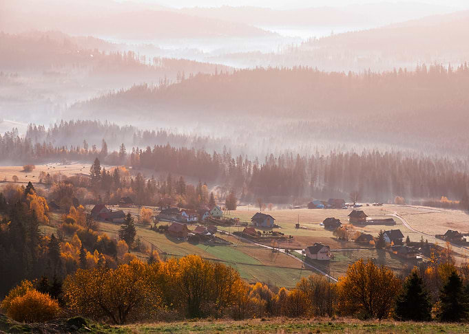 Travel and autumn valley