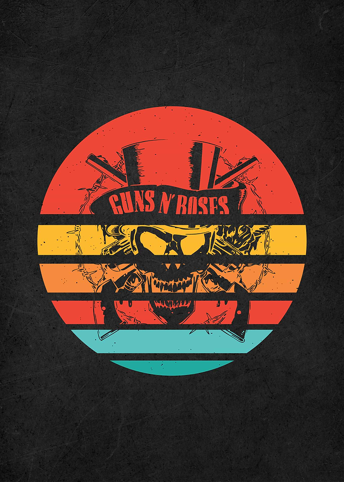 vintage retro gun roses