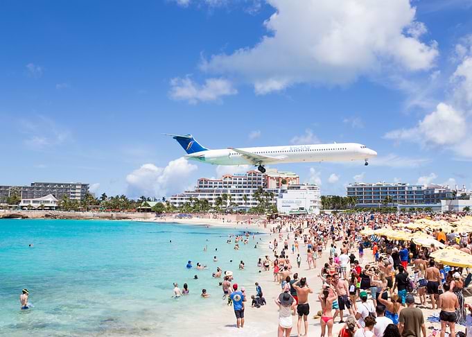 Landing in Saint Martin