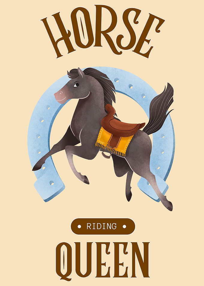 Horse the riding Queen