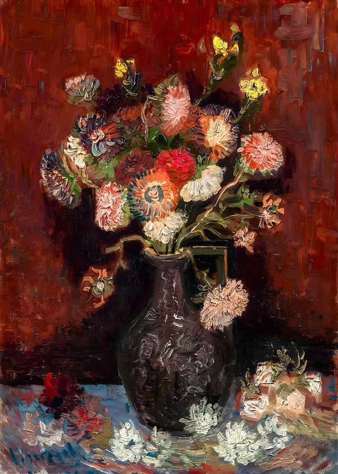 Asters and Gladioli