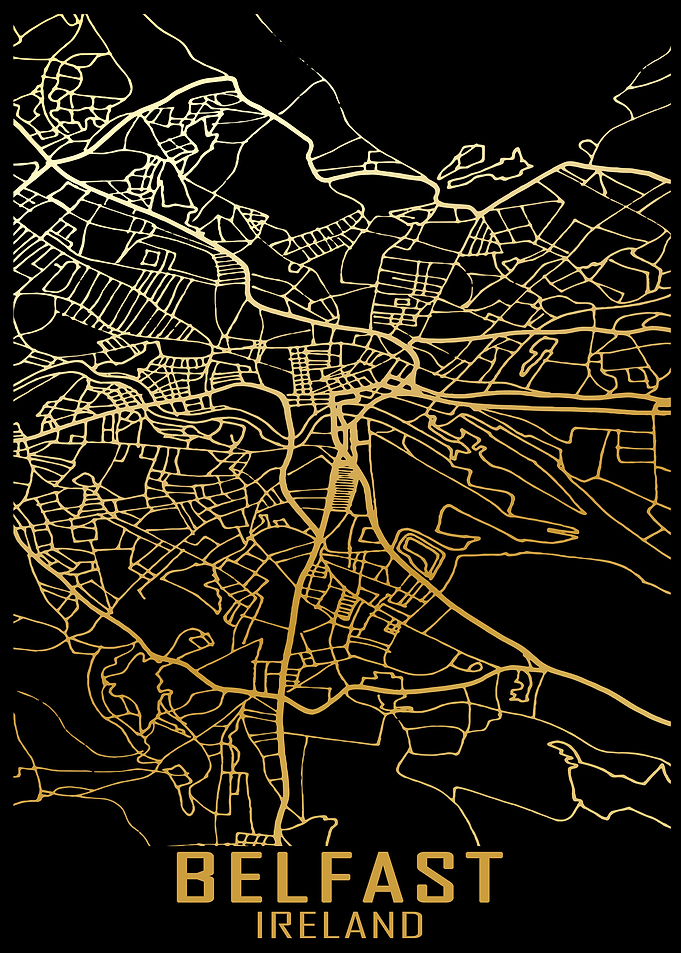 Belfast Ireland City Map