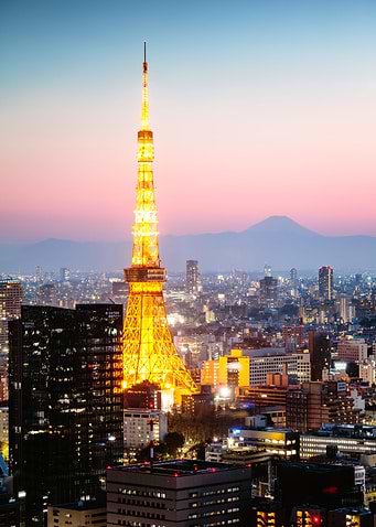 Tokyo skyline and Mt Fuji