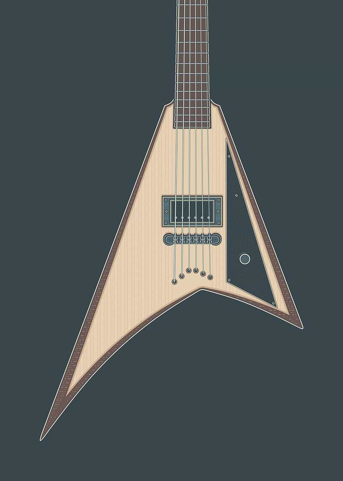 Stylish Metal Guitar