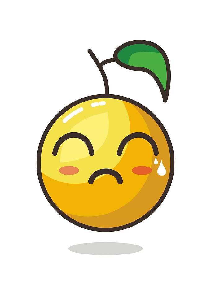 Emoticon Orange So Sad Art