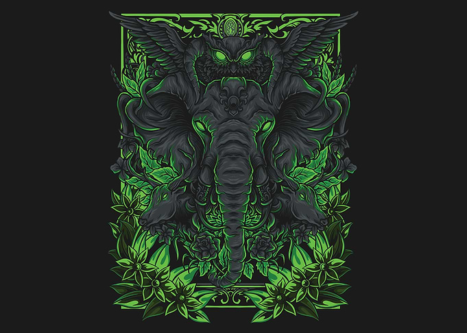 Elephant and Owl Animal