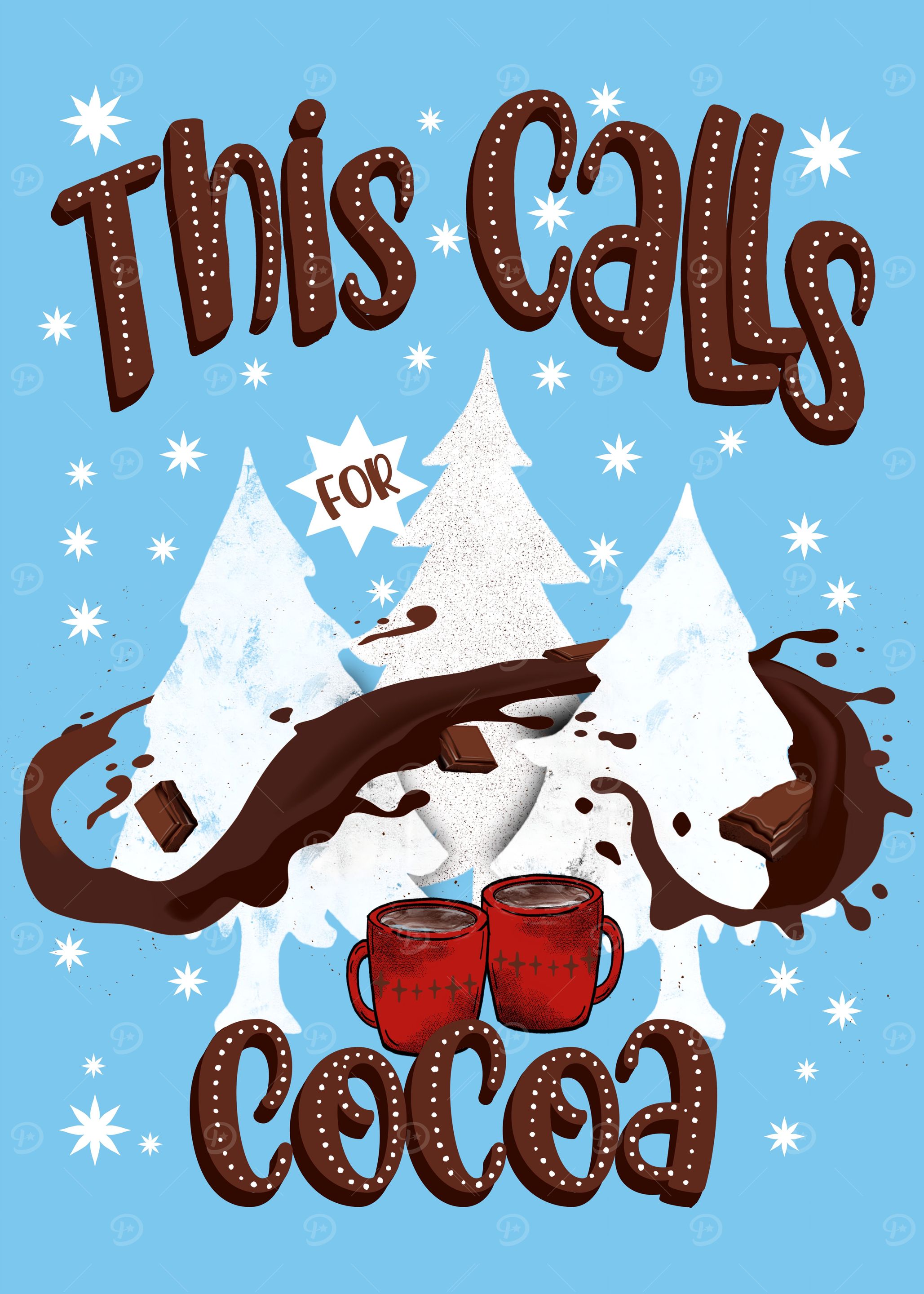 Winter Hot Chocolate Snowy