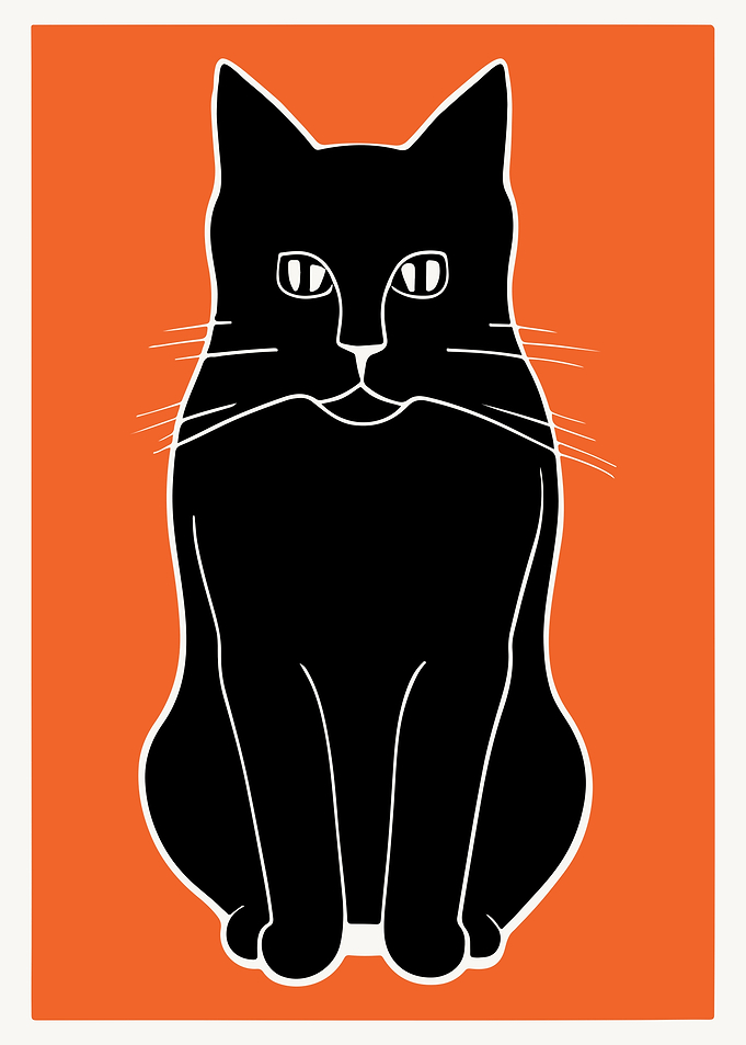 Retro Cat Portrait
