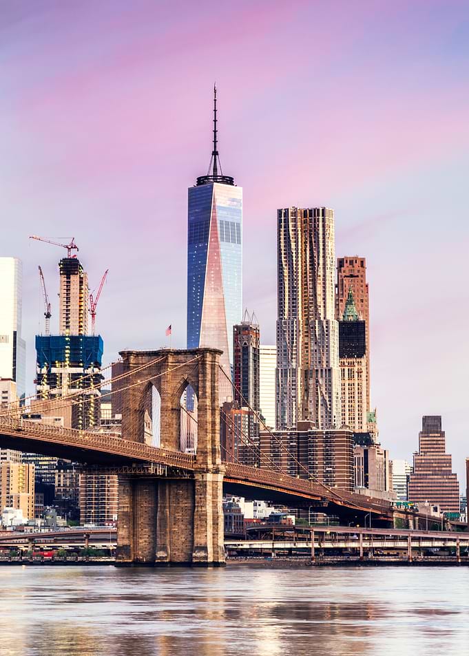 New York skyline at dawn