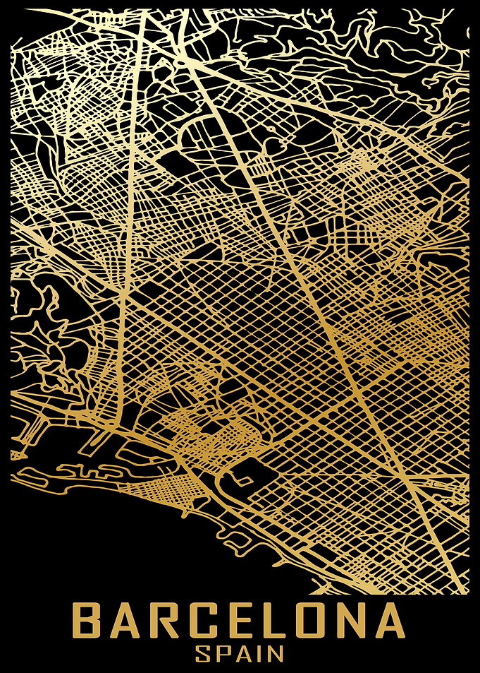 Barcelona Spain City Map
