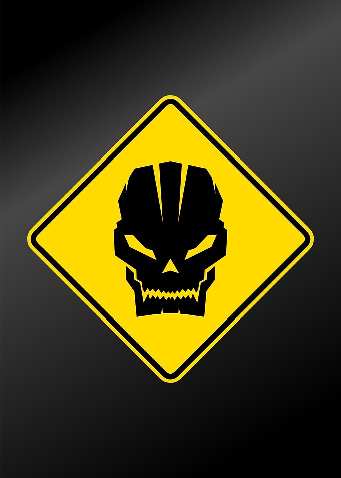 road sign warning caution