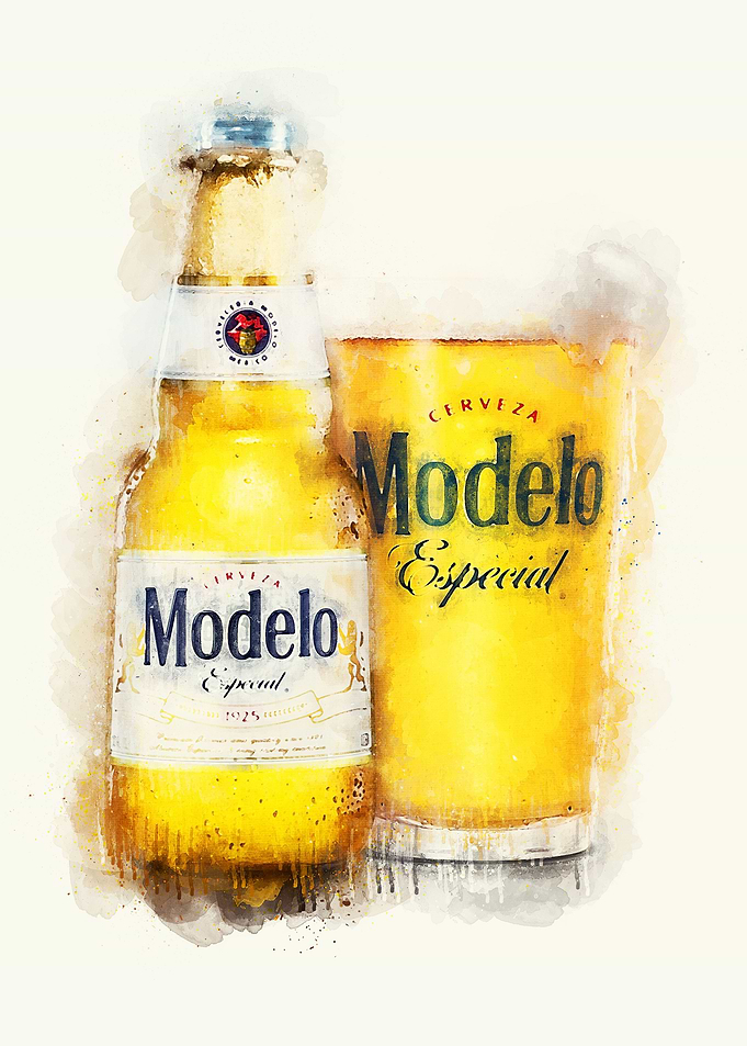 Vintage Beer Watercolor