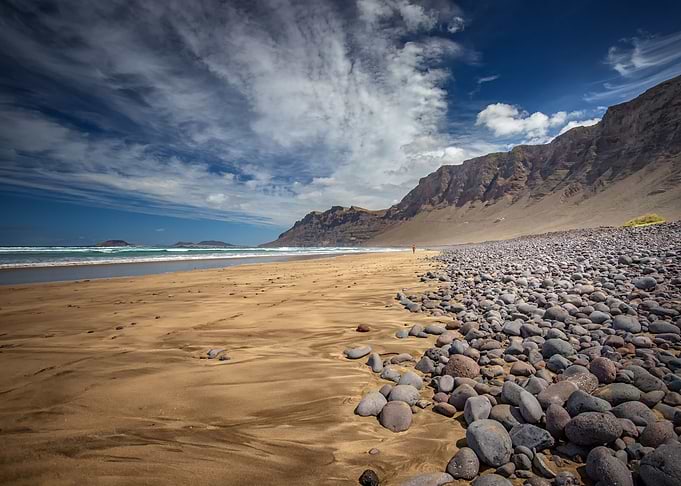 Spain view volcanic island