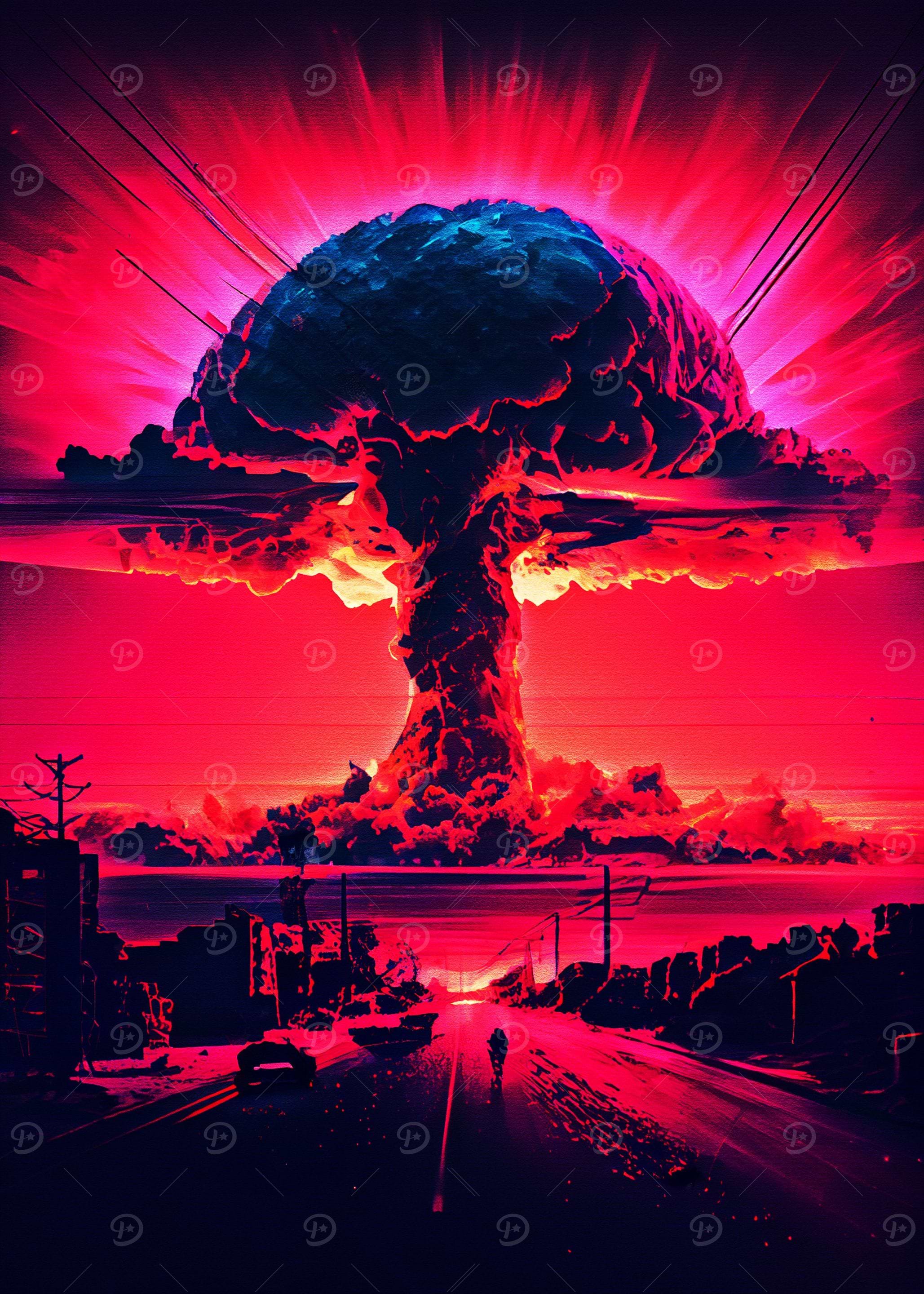 Nuclear Bomb Illustration