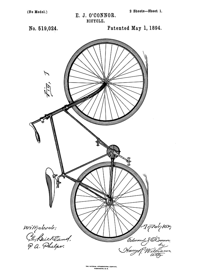 Bicycle patent 1894