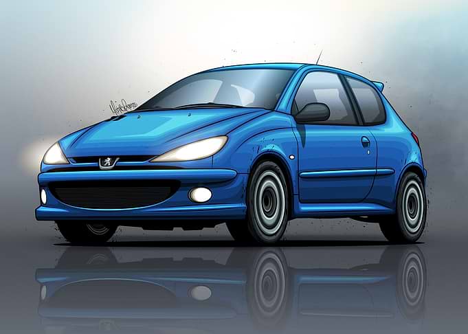Peugeot 206 Art in Blue