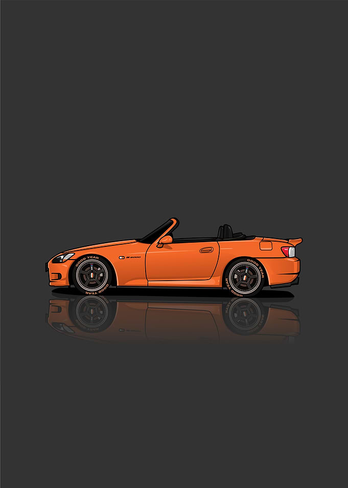 honda s2000 Orange