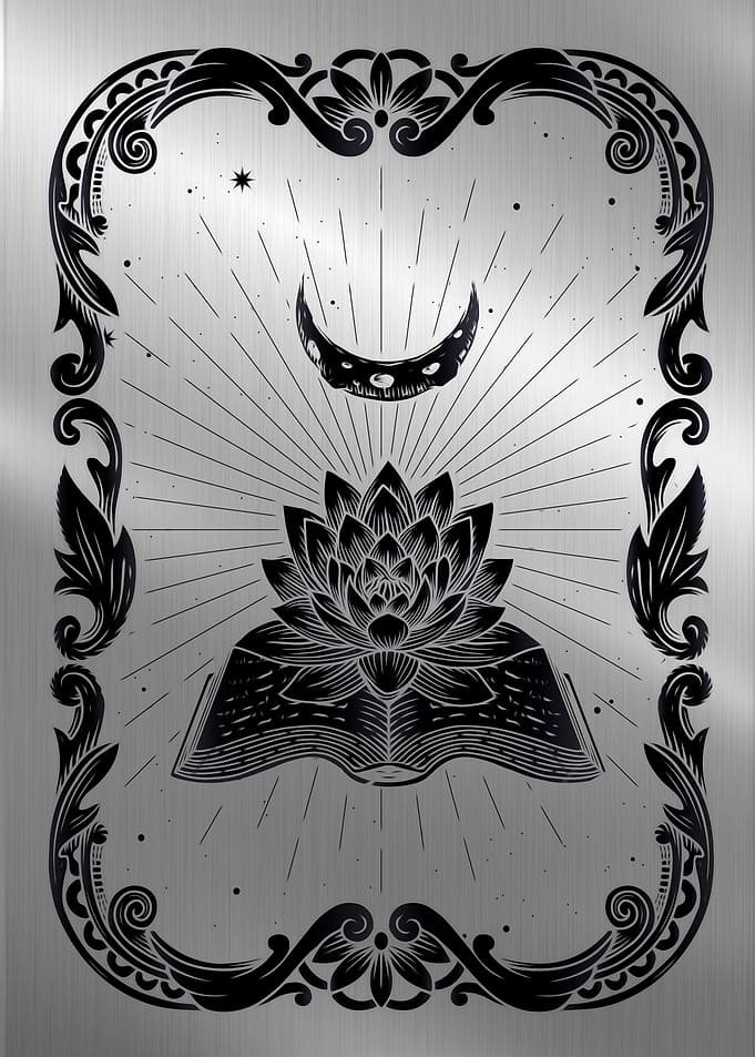 Ancient books tarot card
