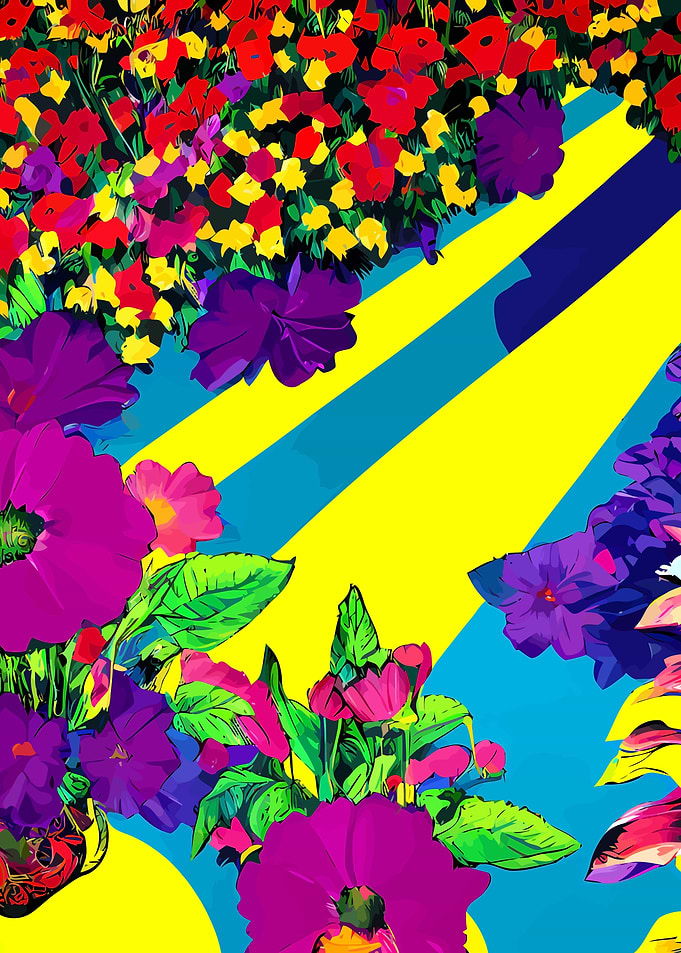 Retro Floral Garden