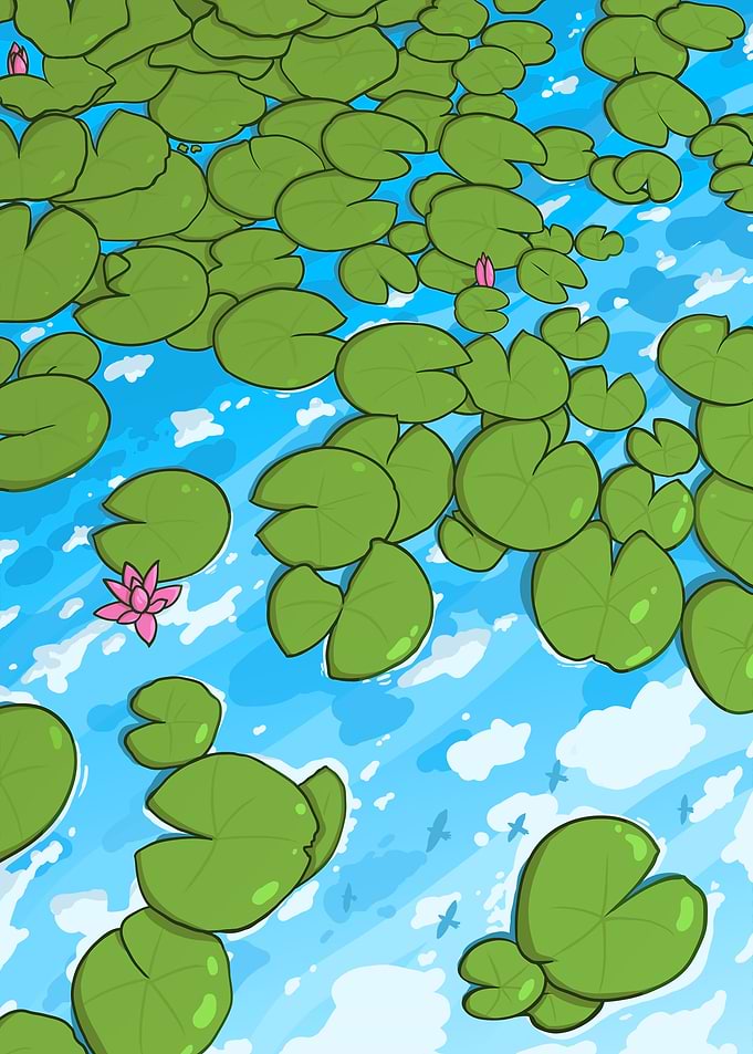 Lotus lily pad lake floral