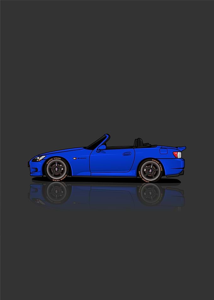 Art honda s2000 Blue