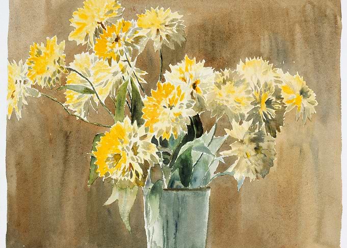 Vase with Yellow Flowers