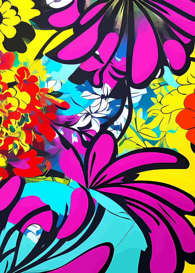 Groovy Floral Art