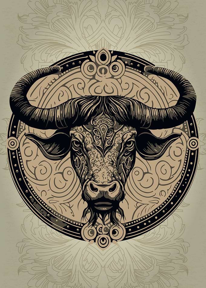 Ancient Bull Taurus Zodiac