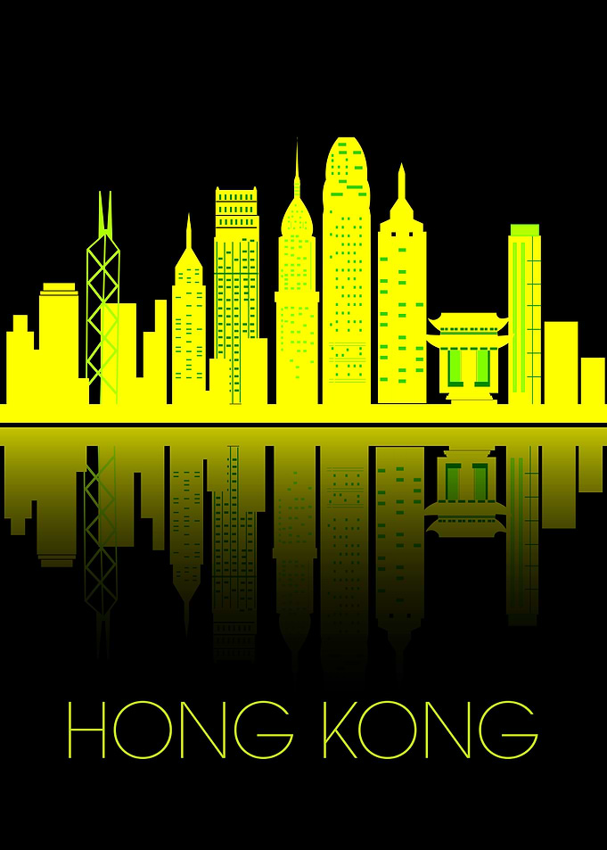Hong Kong City Silhouette